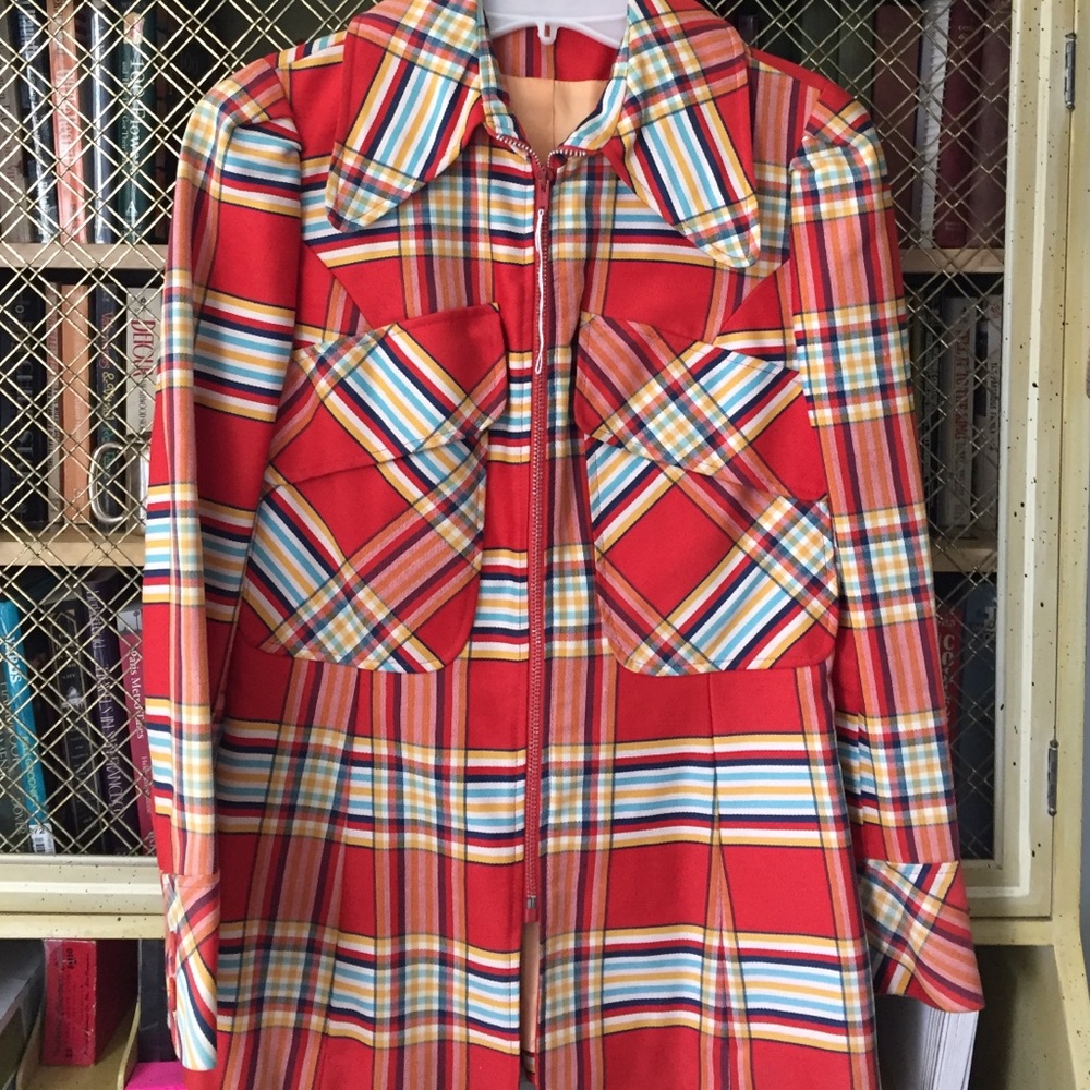 Vintage Joseph Magnin Red Plaid Jacket